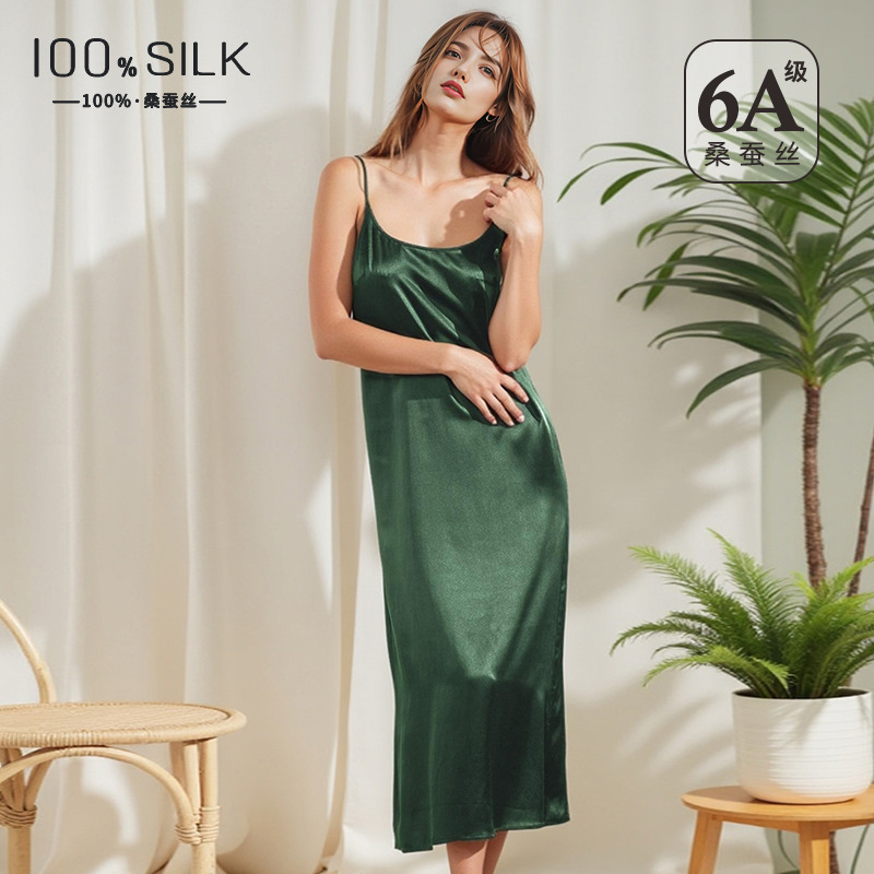Robe Silk Women - 100% Maulbeerseide Slip Dress 19 Momme