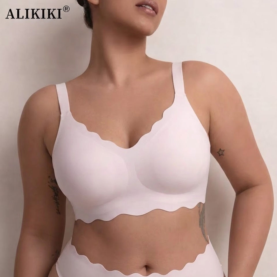 Bralette Wireless Soft - Nahtloser, drahtloser, stützender Push-up-BH, bequem, weich,