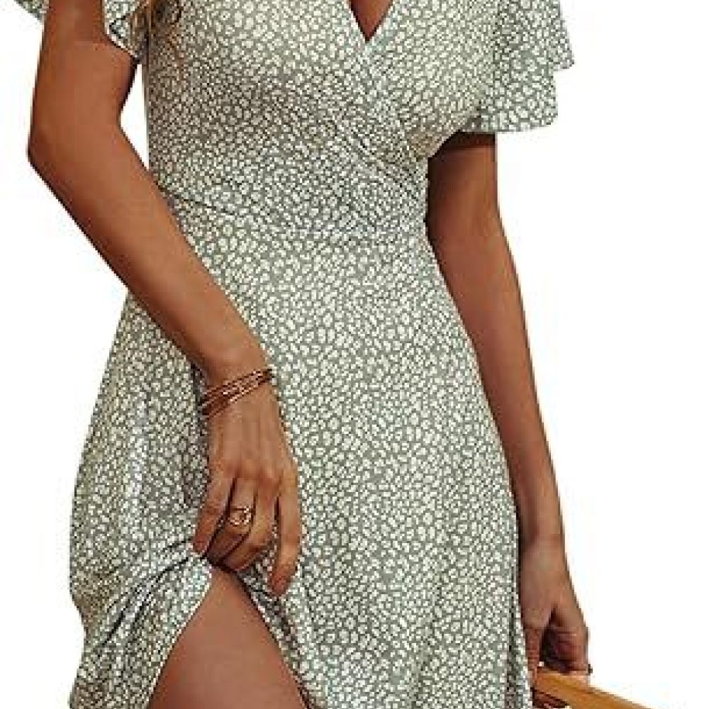 Boho-Blumenmuster Damenkleid V – Robe Silk Women Bewertung und Preis