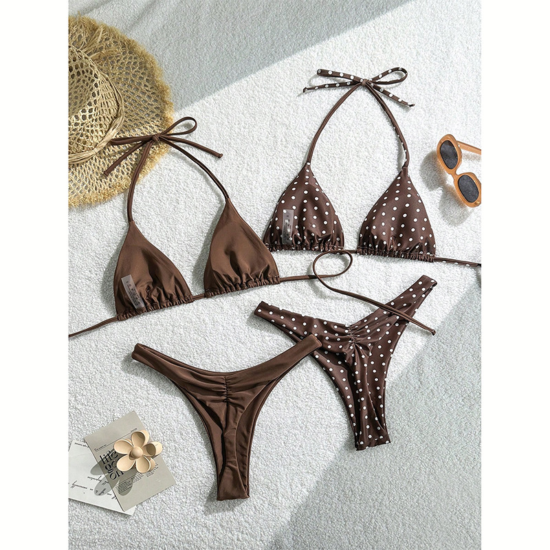 Sexy zweiteiliger Polka-Dot-Tr – Thong Bikini Women Bewertung und Preis