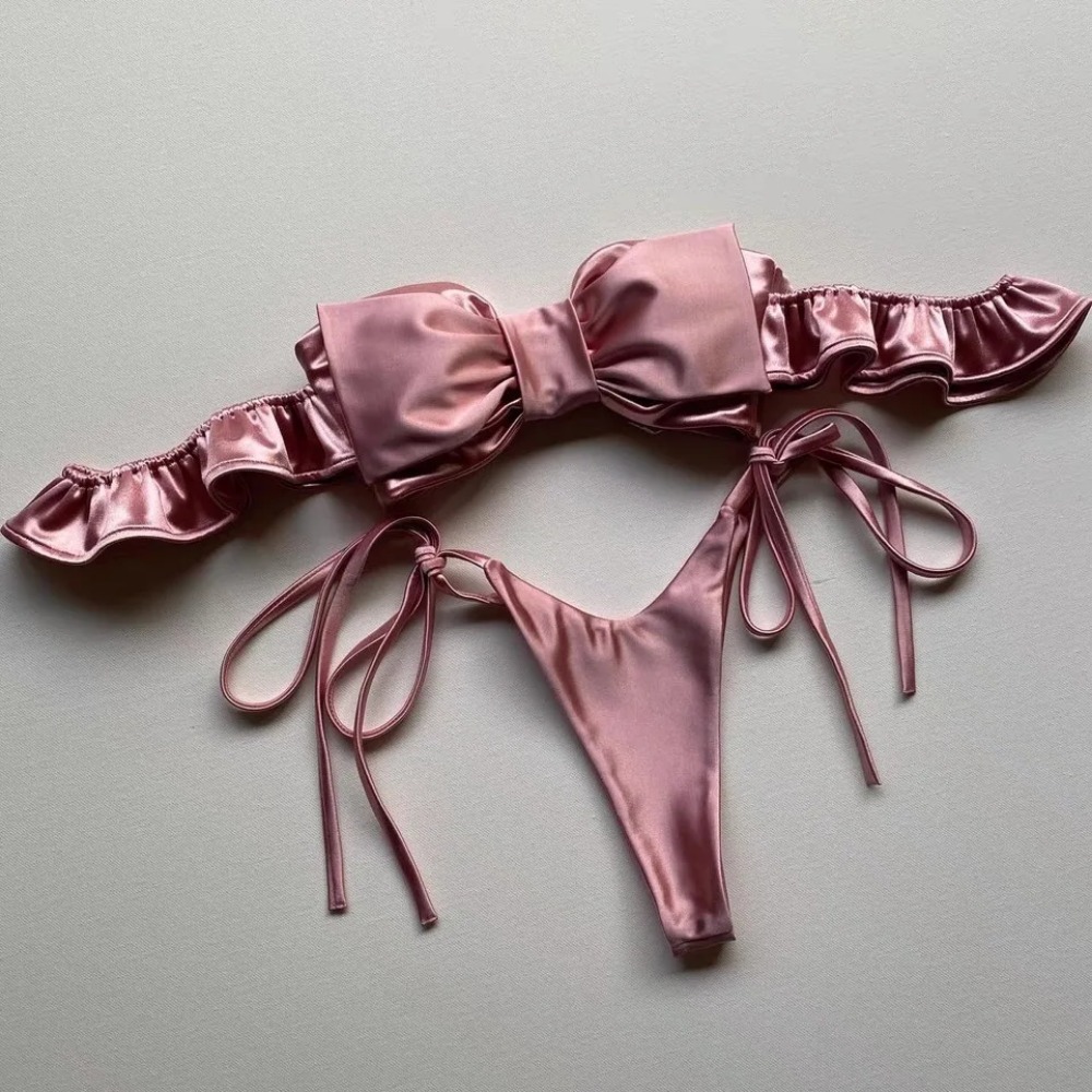 Sexy 2-teiliger rosa Bikini 20 – Thong Bikini Women Bewertung und Preis