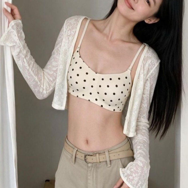 Damen Polka Dot Drahtloser Nah – Bralette Wireless Soft Bewertung und Preis