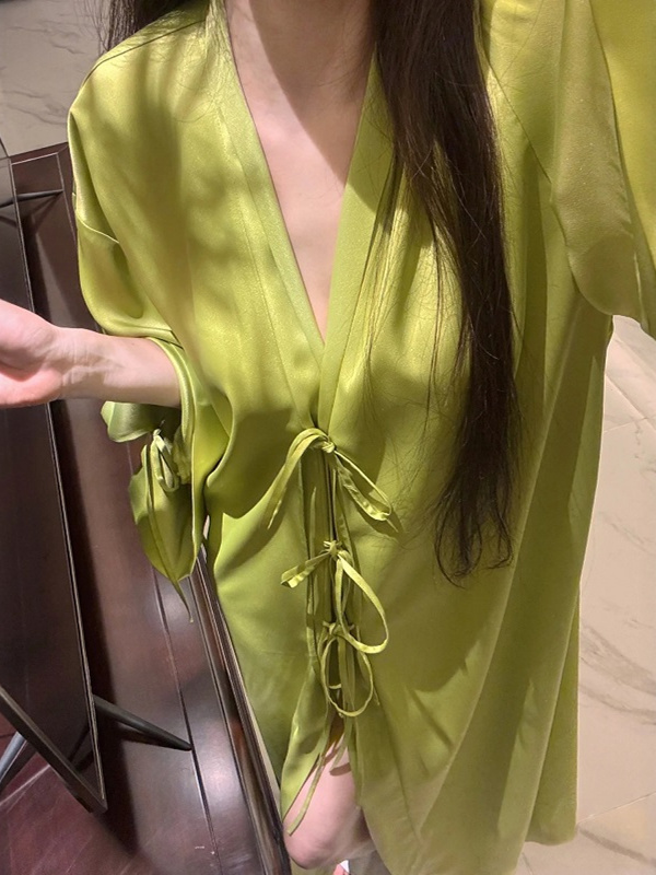 Leichte, langärmlige, offene S – Robe Silk Women Bewertung und Preis